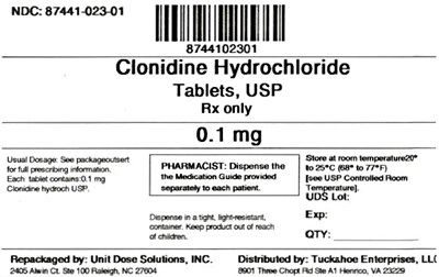 Clonidine HCl 0.1 mg (8744102301 Clonidine HCl 0.1 mg)